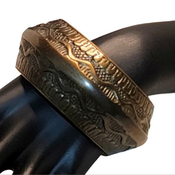 JAMBOREE Vintage 80's Brass Chunky Bracelet - Picture 1 of 9